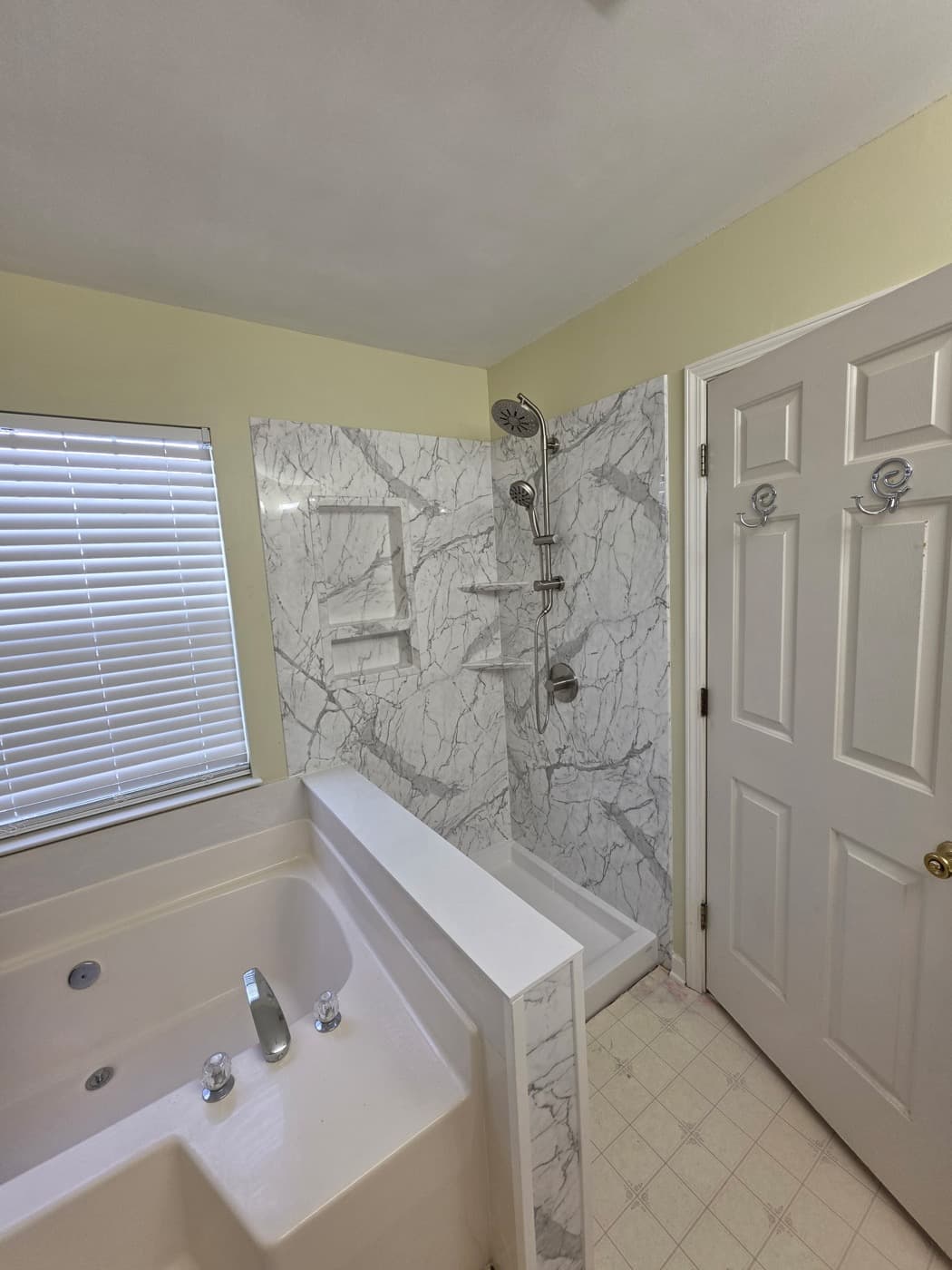Walk-in shower remodel in Greer, SC — the finished bathroom after a one-day Patriot Showers install